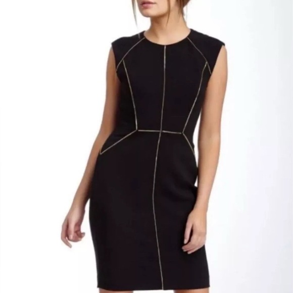 Rebecca Taylor Dresses & Skirts - Rebecca Taylor Blue Sheath Dress Sleeveless Crew Neck